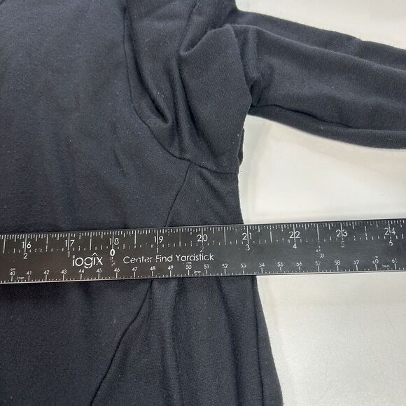 Athleta Nirvana Twist Front Sweatshirt Womens XL Black Lightweight Stretch - Picture 7 of 7